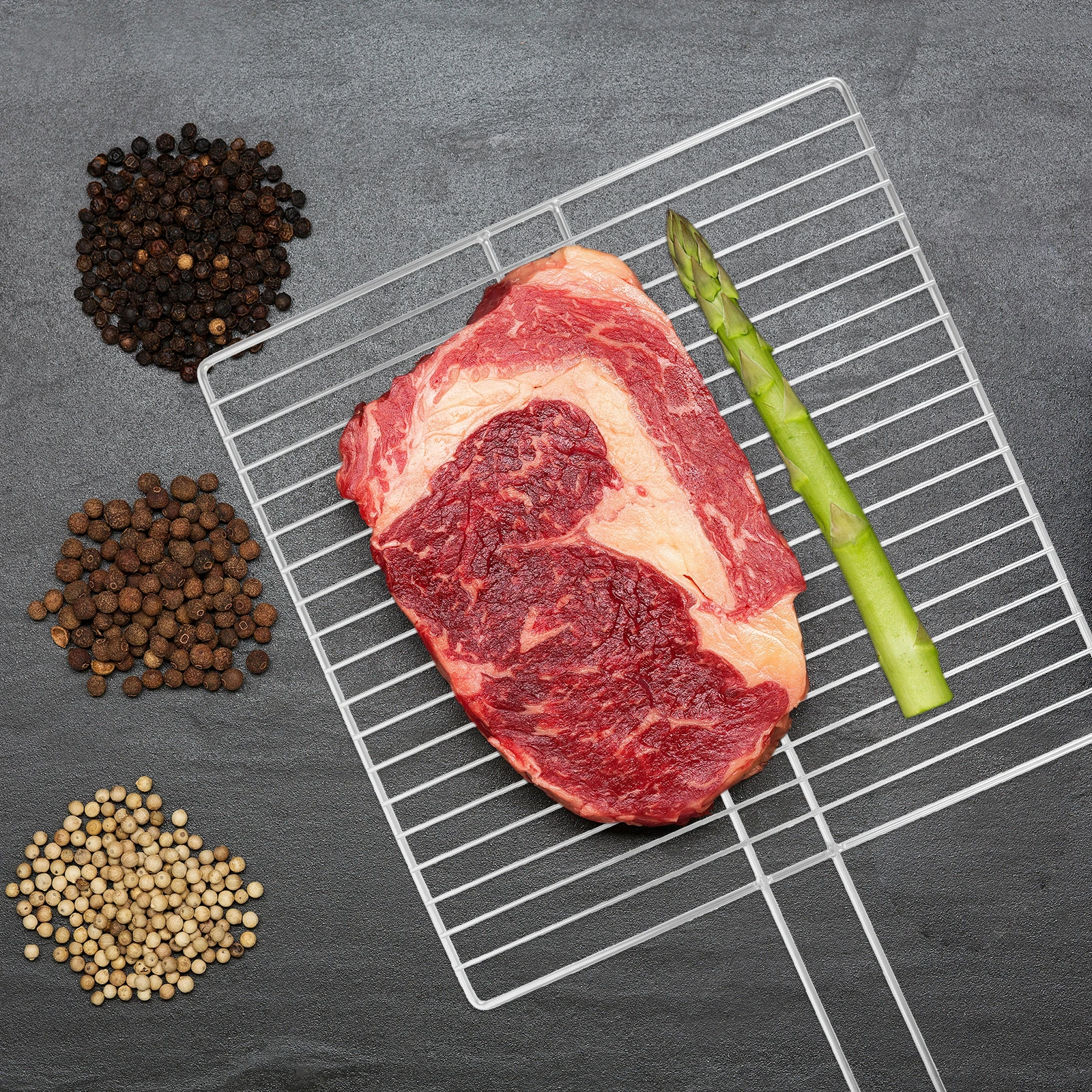 

Steel Wire Heavy-Duty Fish Grill Net Single Handle Outdoor Bbq Mesh Rack for Meat Vegetables Camping Cooking Accessories