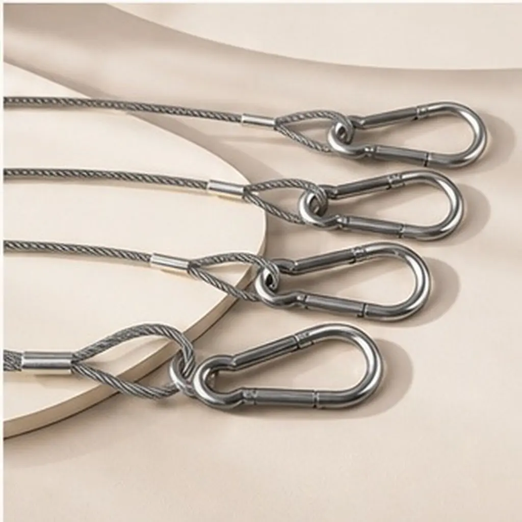 4Pcs Steel Cable Lock Stainless Steel Heavy Duty Safety Cable Locks Secure Hanging Lights Exhibitions Stage Equipment Safety