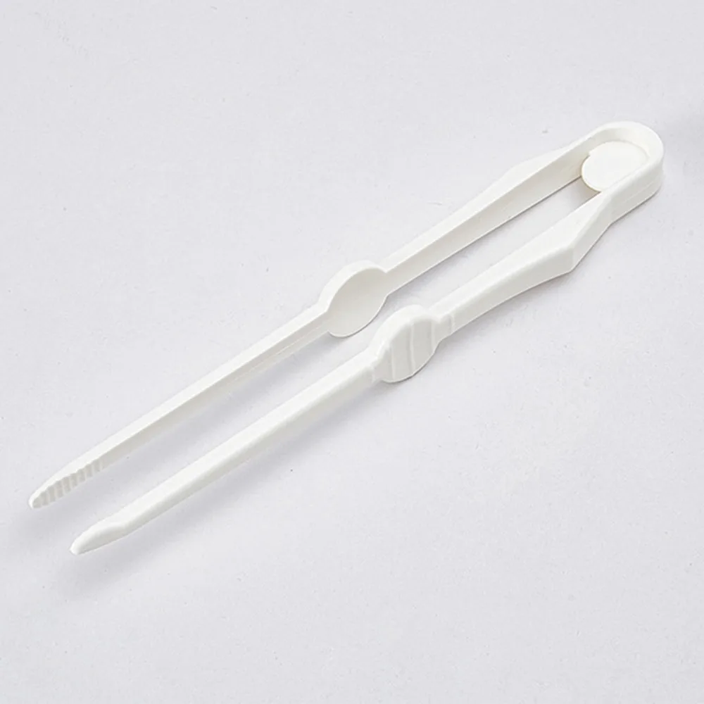 Practical Plastic Chip Tongs White 18 x 2cm Food Tongs Salad Tongs Bakery