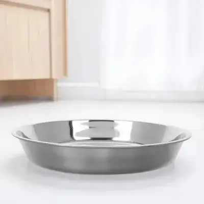 

Stainless Steel Charcoal Pan For Grill Round Bbq Grill Plate Large Capacity Easy Clean Silver Portable Fireproof