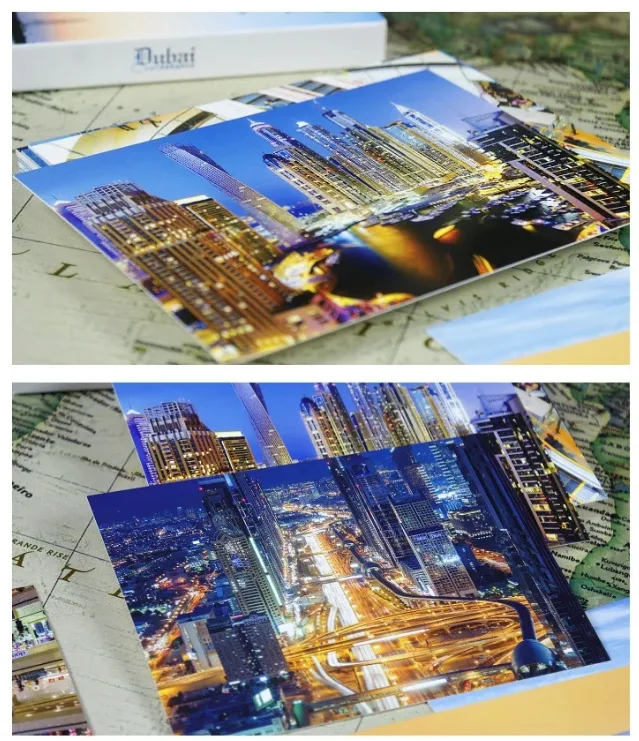 30Sheets “Luxury Dubai” HD Landscape Postcard Greeting Card Postcards That Can Be Mailed Fashion Gift Wish Card Decoration Card