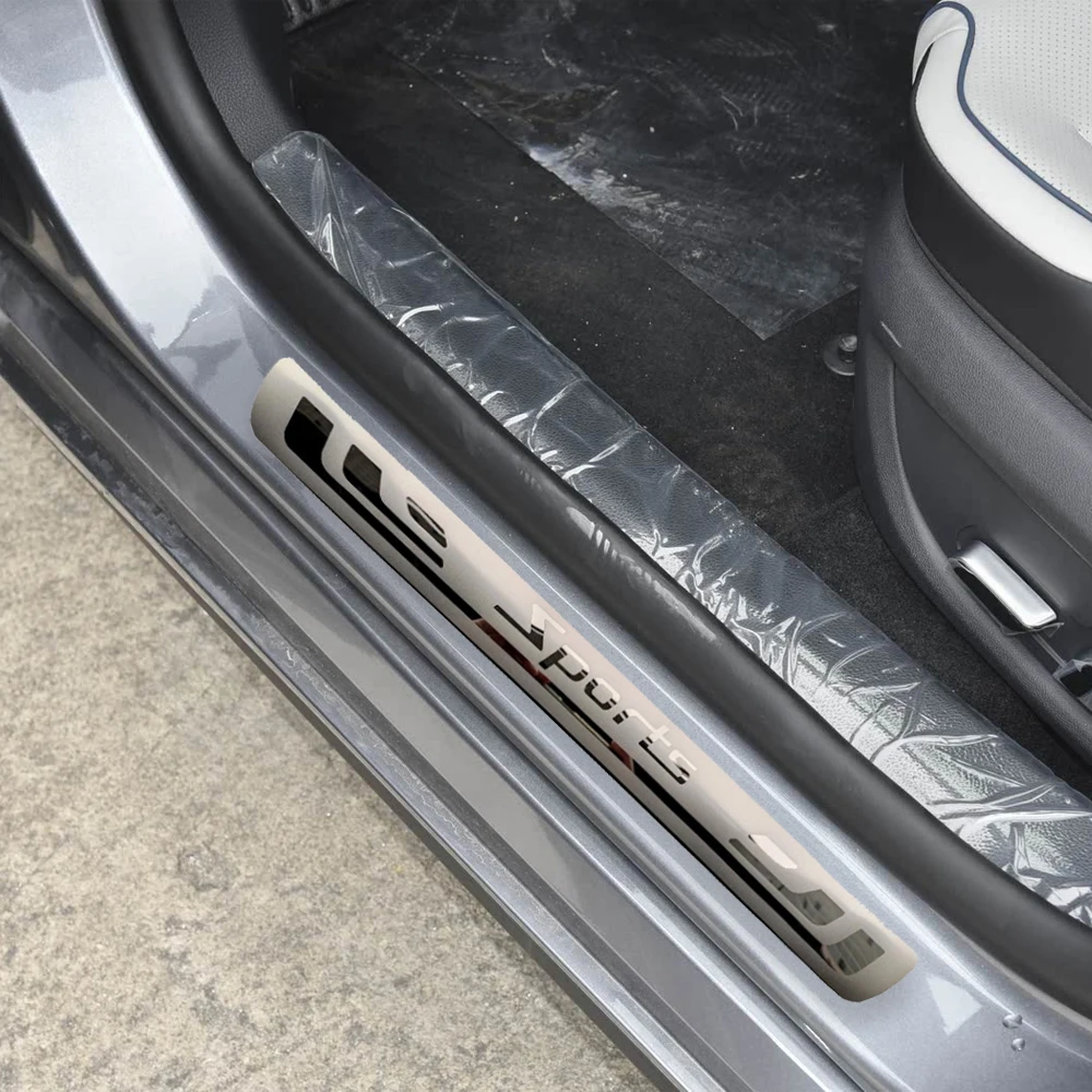 For BYD Car Universal Protect Threshold Decorative Strip Accessories Stainless Steel Styling Design Door Sill Plate Trim Sticker