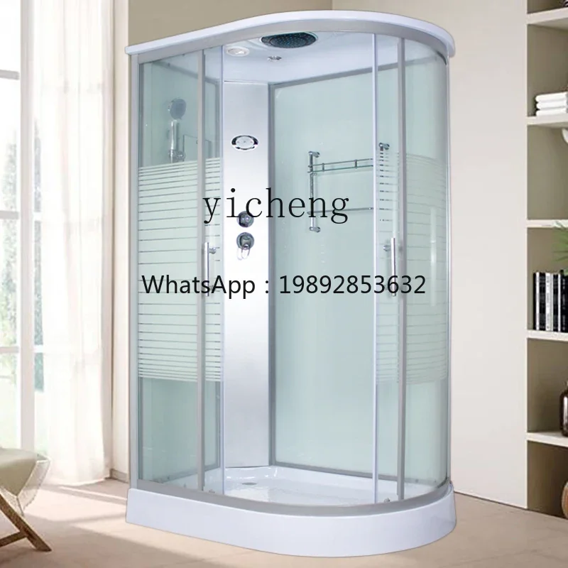AF  shower room bathroom tempered glass sliding door integrated steam room bath sauna partition