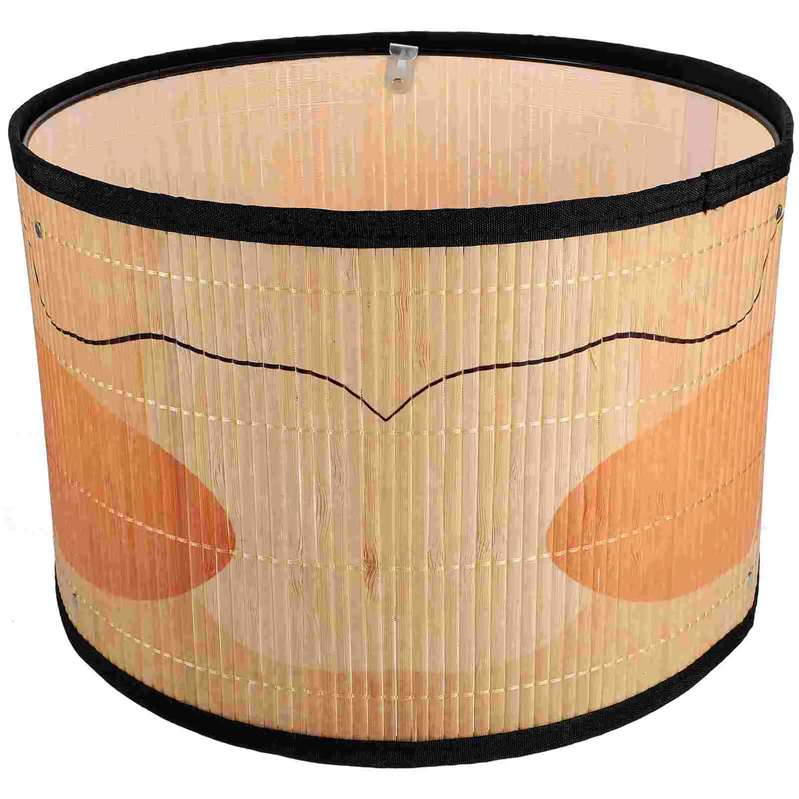 Bohemian Style Bamboo Printed Irregular Round Chandelier Lampshade Decoration Printing Boho Ceiling Home