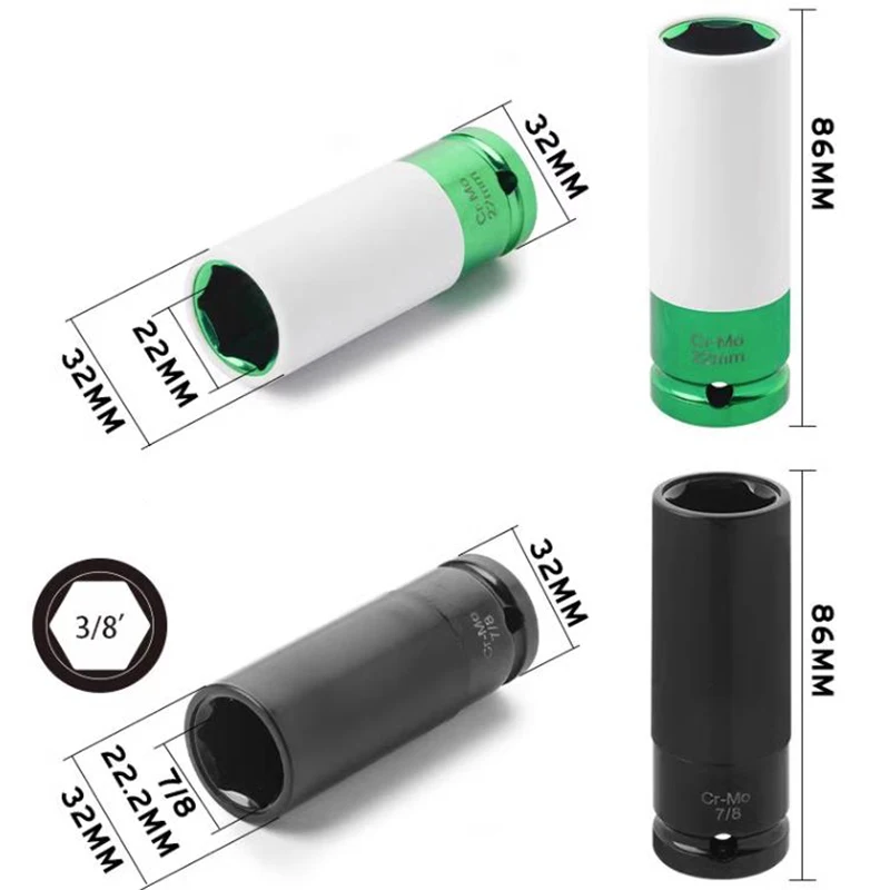 17mm 19mm 21mm 22mmTyre Anti-Theft Screw Sleeve Universal Wheel Lock Nut Removal Socket Wrench for Mercedes Benz S Series Tesla