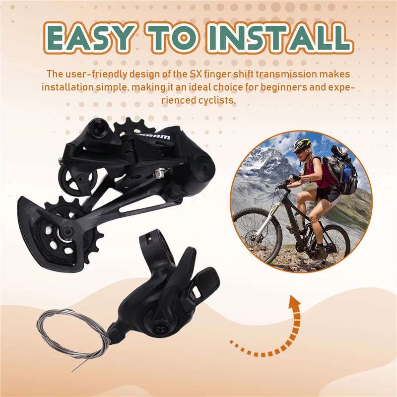 

Hot!SX Finger-Shift Transmission 12-Speed Finger-Shift Combination Finger-Shift Combination Derailleur Transmission Set Deadlock