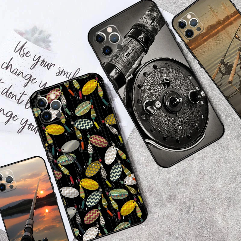Custodia A Tema Attrezzatura Da Pesca Per Xiaomi Redmi Note 13 Pro 14 12 11 10 15 Pro Plus Redmi 10C 12C 13C 14C 15C 15 Cover