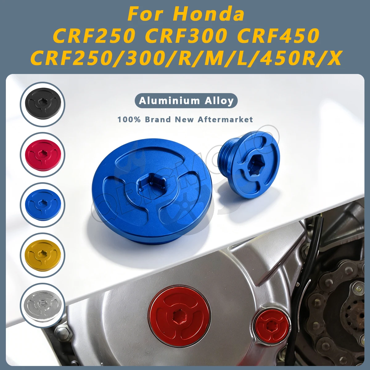 For Honda CRF250L CRF300L CRF450 Engine Timing Oli Filter Plugs Cap Crankcase Cover Screw Bolts CRF 250L 300L 450 R M L X 450R