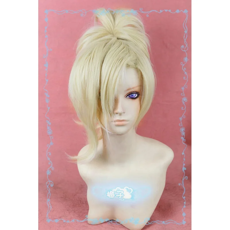 

Nene 2025 OW Mercy Angela Ziegler Light Blond Ponytail Hair Heat Resistant Cosplay Costume + Free Wig Cap
