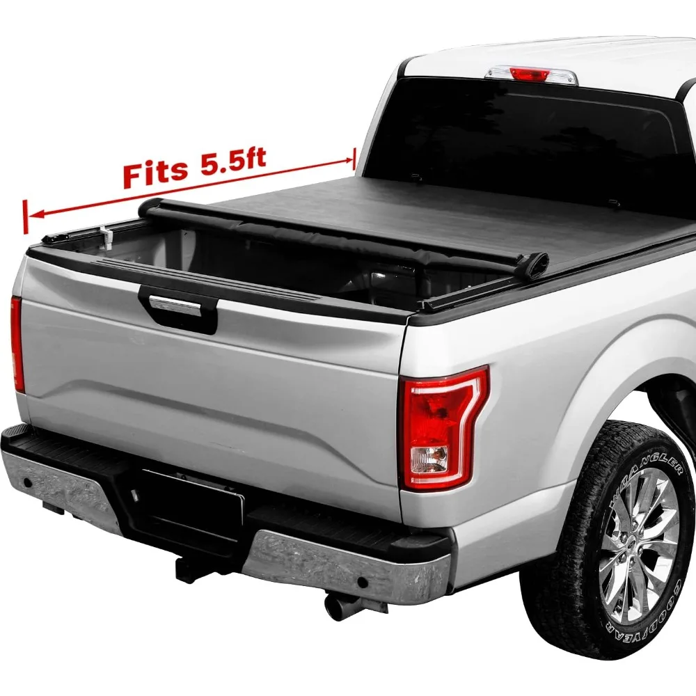 

Soft Roll-Up Tonneau Cover for 2015-2024 F-150, Compatible with 5.5 Feet Styleside Truck Bed