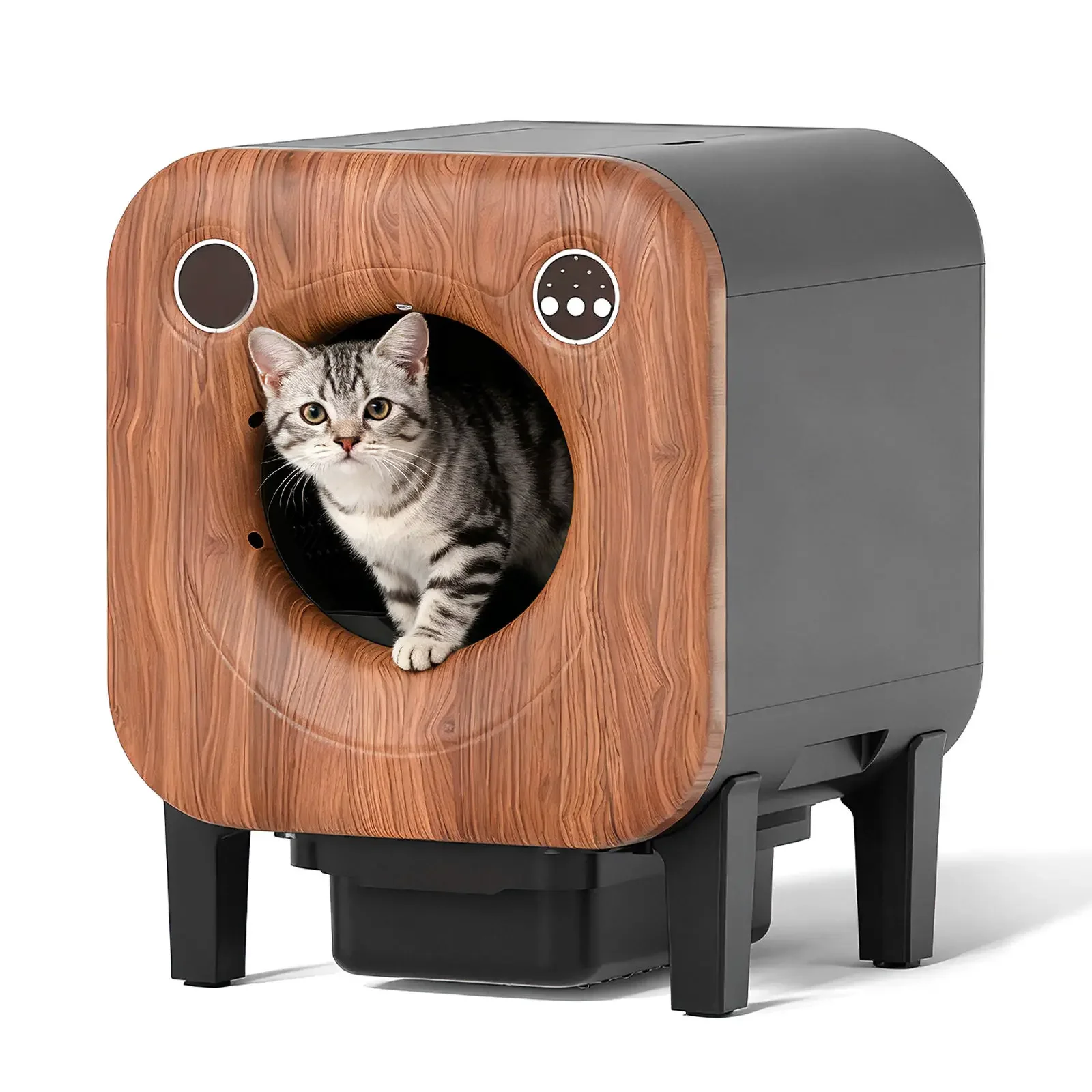 Available 65L Smart APP-Controlled Eco-Friendly Self-Cleaning Cat Litter Box Automatic Cleaning Easy Clean Washable Inner Space