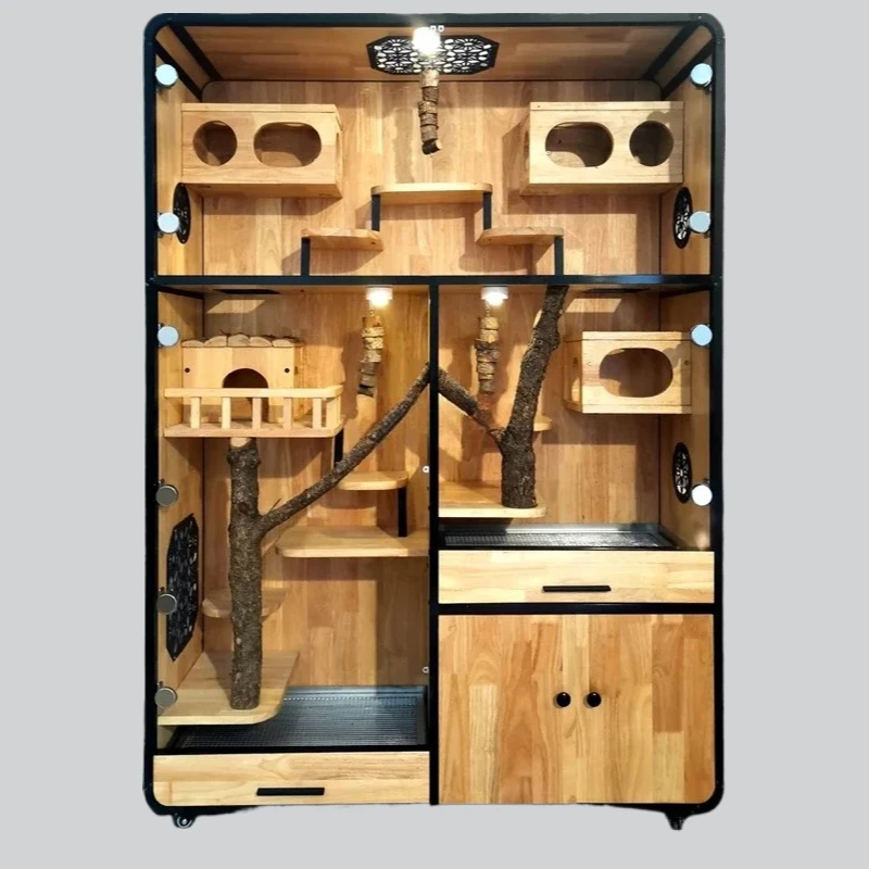 hot sale Large Chinchilla Top Villa, Luxury Pet Ice Nest, Cooling Oversized Villa Cage, Small Household Pet House
