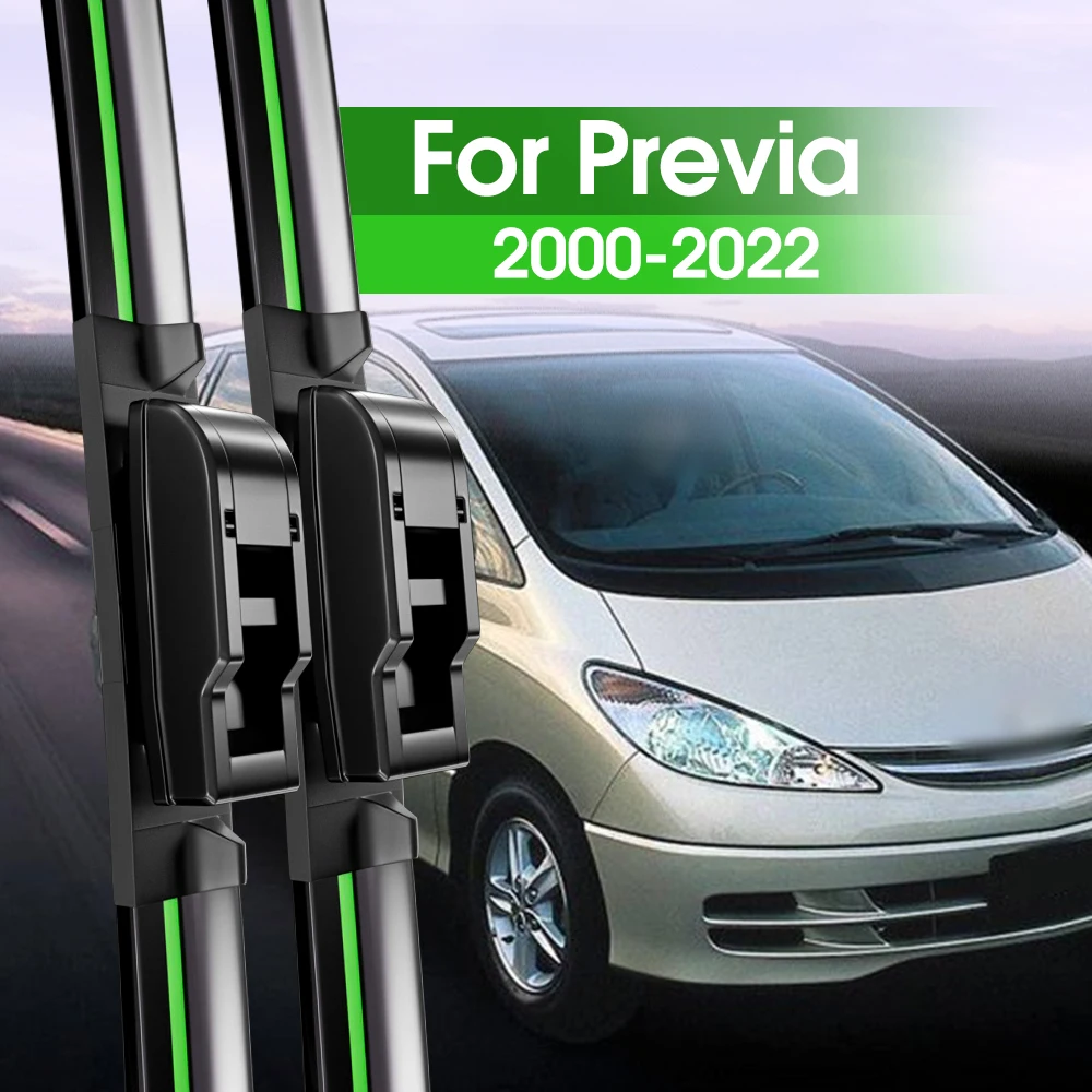 

2pcs Front Windshield Wiper Blades For Toyota Previa Tarago Estima 2000-2022 2003 2004 2005 2008 Windscreen Window Accessories