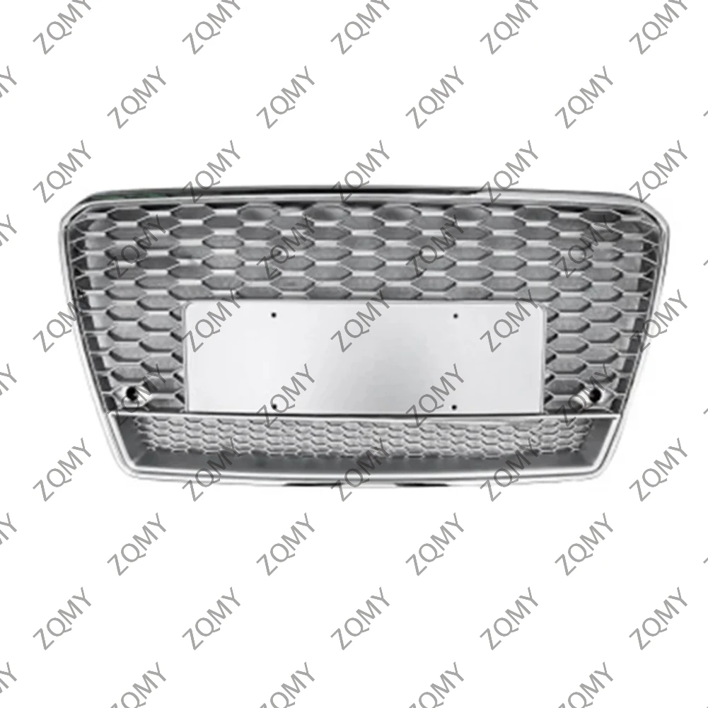 With/Logo For Audi A5/S5 2012 2013 2014 2015 Car Front Bumper Grille Centre Panel Styling Upper Grill (Modify For RS5 style)