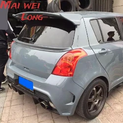 For Suzuki Swift Spoiler High Quality FRP Material Car Rear Wing Primer Color Rear Spoiler For Suzuki Swift Spoiler 2008-2015