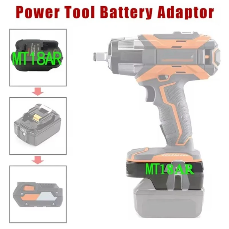 MT18AR Battery Adapter for RIDGID/AEG Tools for Makita 18V/20V Li-Ion Battery Converting To for RIDGID/AEG 18V/20V Power Tools
