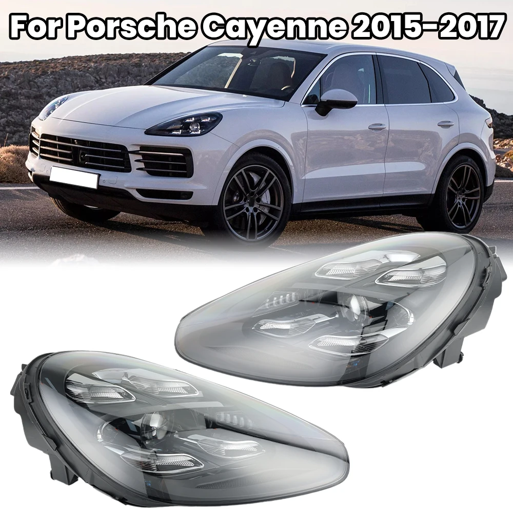 

For Porsche Cayenne 2015-2017 Car Headlights 958.2 LED upgrade to 9Y0 Plug and Play car front lamp with AFS Left steering wheel