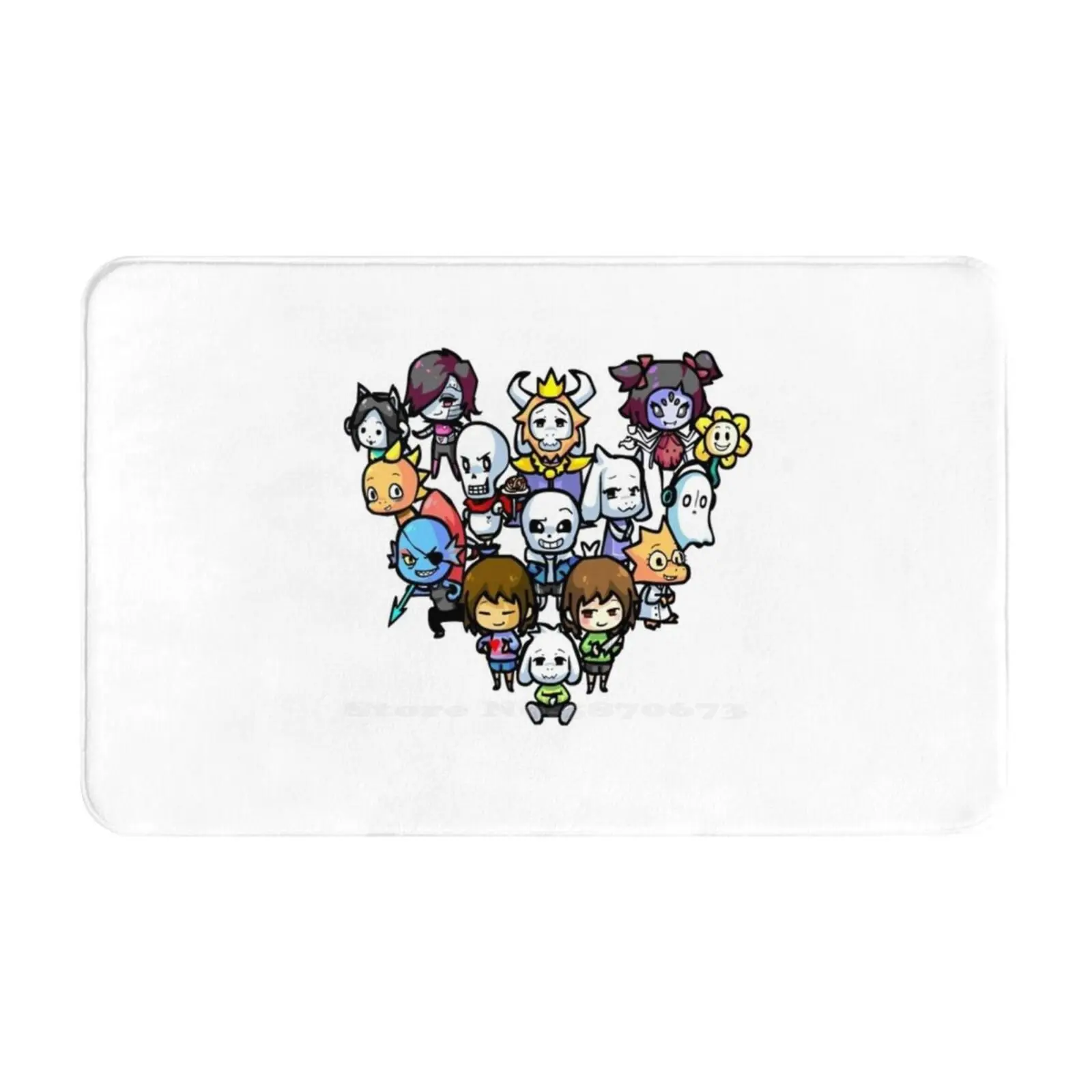 Chibi Undertale Characters Soft House Family Anti-Slip Mat Rug Carpet Undertale Chibi Toriel Chara Muffet Sans Papyrus Undyne