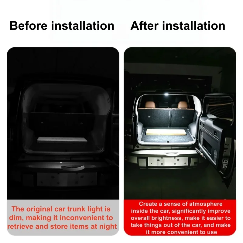 Fit for GWM Haval H10 2026 Car Trunk 360 ° Panoramic High Brightness Lighting Lamp Car Interior Upgrade Modification Supplies
