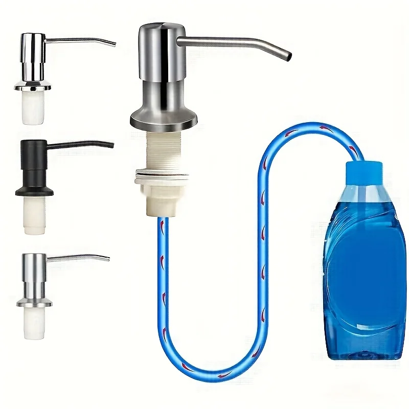 

Дозатор мыла для кухонной мойки, матовый черный, из нержавеющей стали, настольная раковина, дозатор мыла, насос с 40-дюймовой удлинительной трубкой k