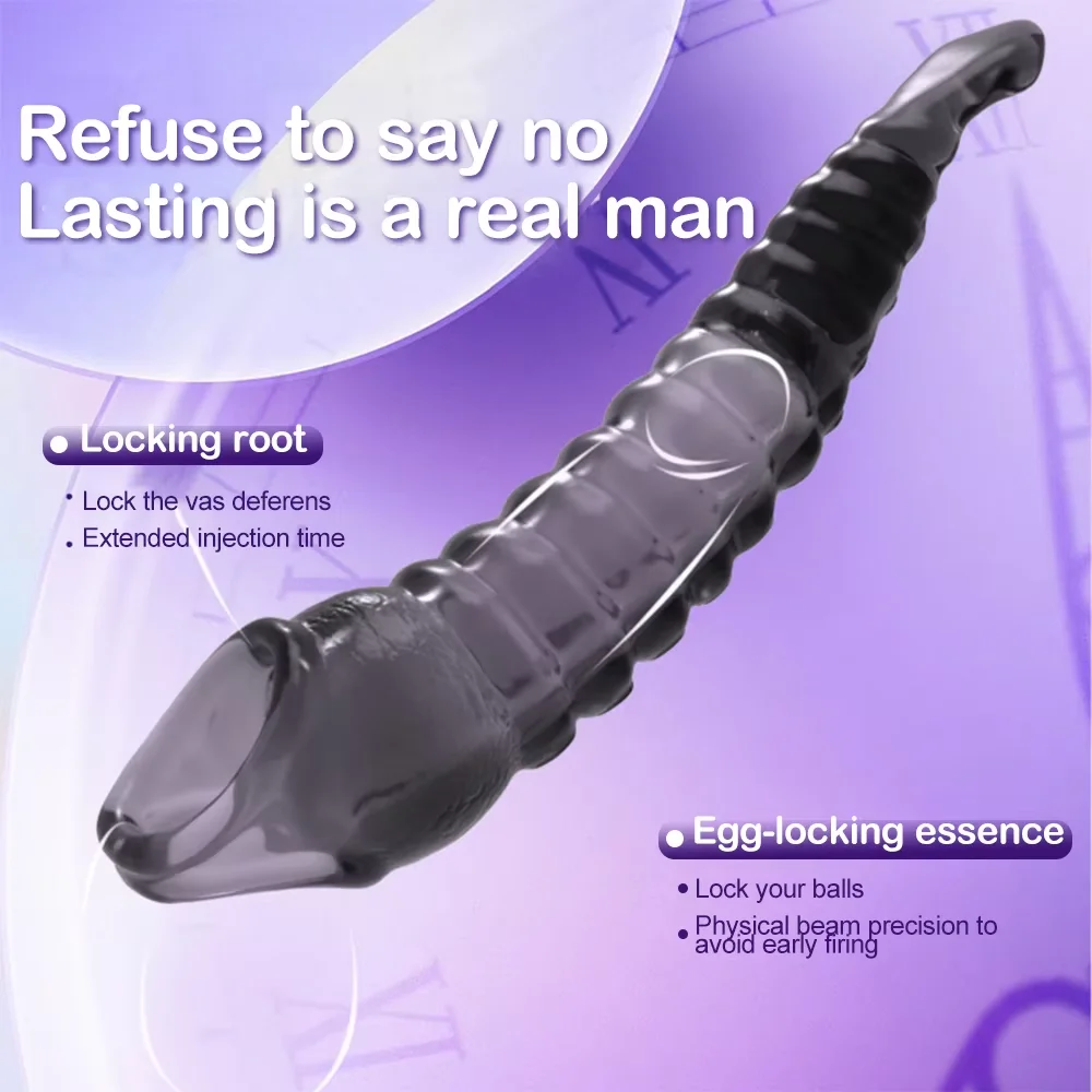 Extend Penis Enlargement Sleeve Vibrator Cock Ring Reusable Condoms Sex Toys for Men G Spot Vibrating Delay Ejaculation