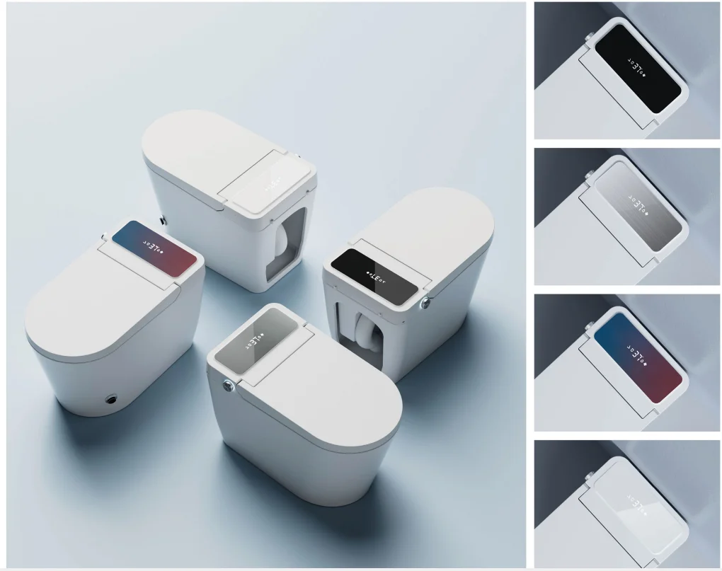 Modern Auto Open Electronic Toilet Concealed Tank One Piece Intelligent White Bidet Smart Toilet Remote S-Trap Floor Mounted
