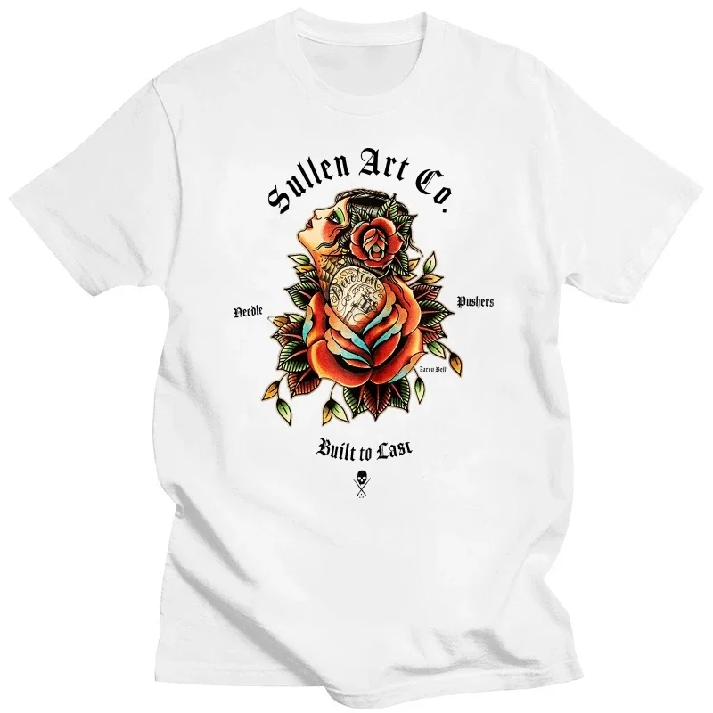 Sullen Traditions Gypsy Antique White Tattoo Artist Premium Printed T-shirt  Vintage Woman Man Summer Pattern Shirt Short-sleev