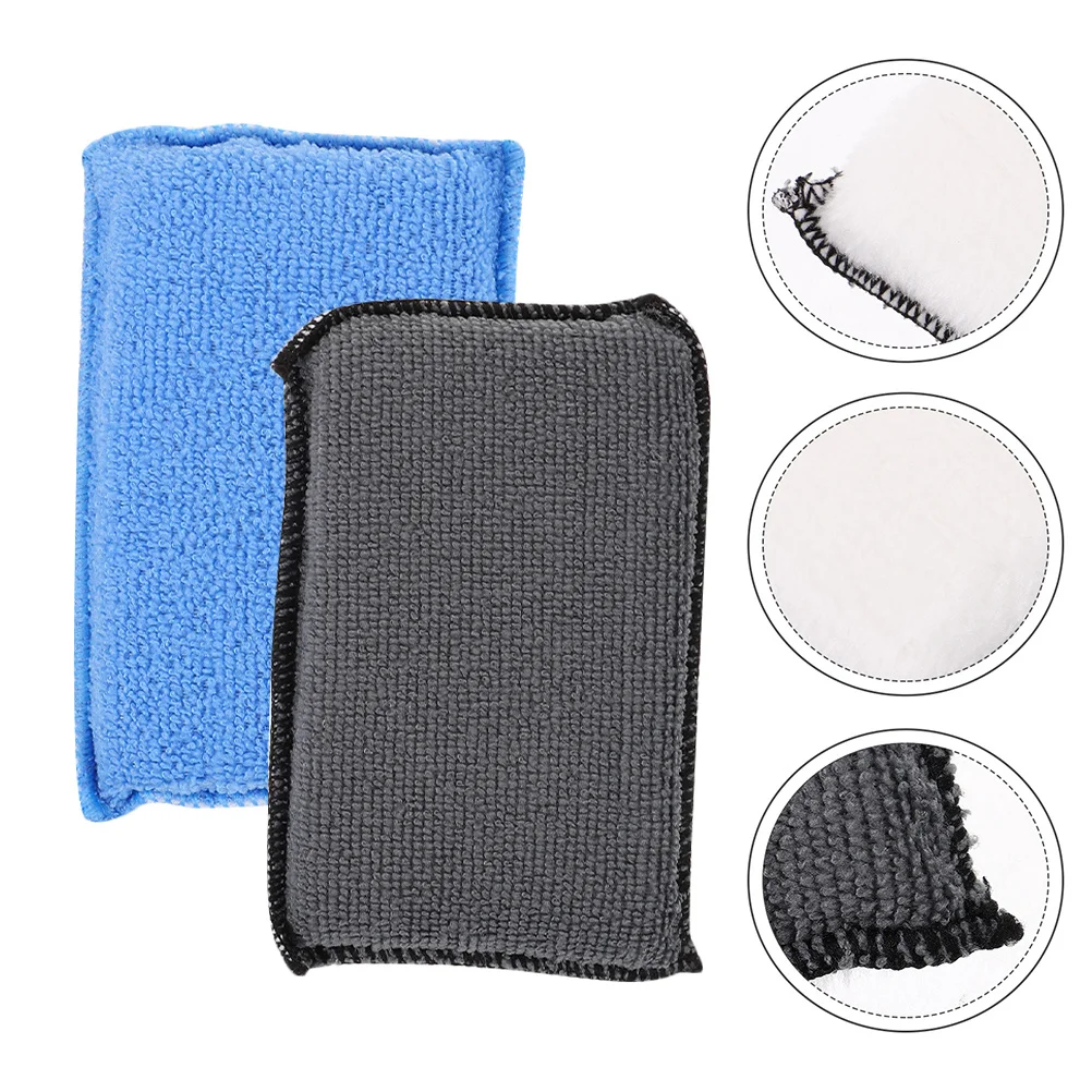 

2 шт. губки для чистки автомобиля, прочные подушечки для автомойки, двухсторонние для автомобильной краски, оконного стекла, кухни, бытовой губки для удаления пятен