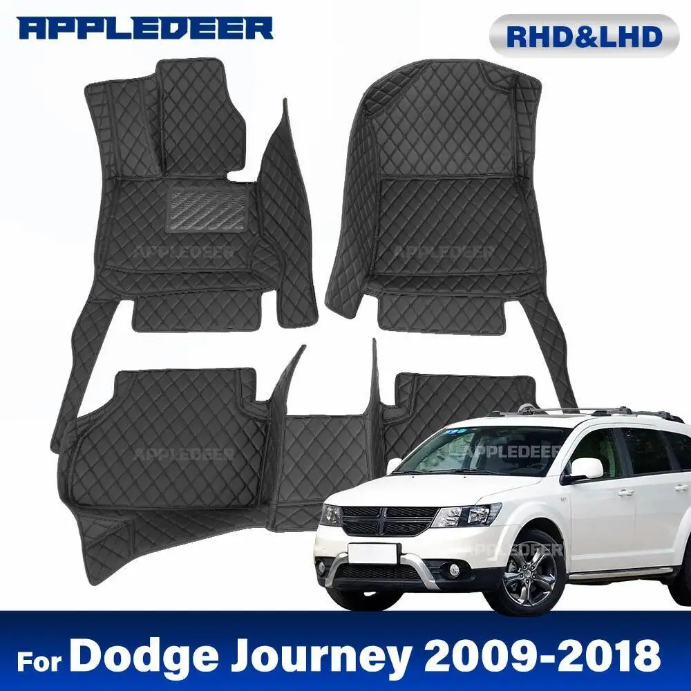 Car Floor Mats For Dodge Journey 7-seat 2009-2018 2017 2016 2015 2014 2013 2012 2011 Custom Auto Foot Pads Interior Accessories