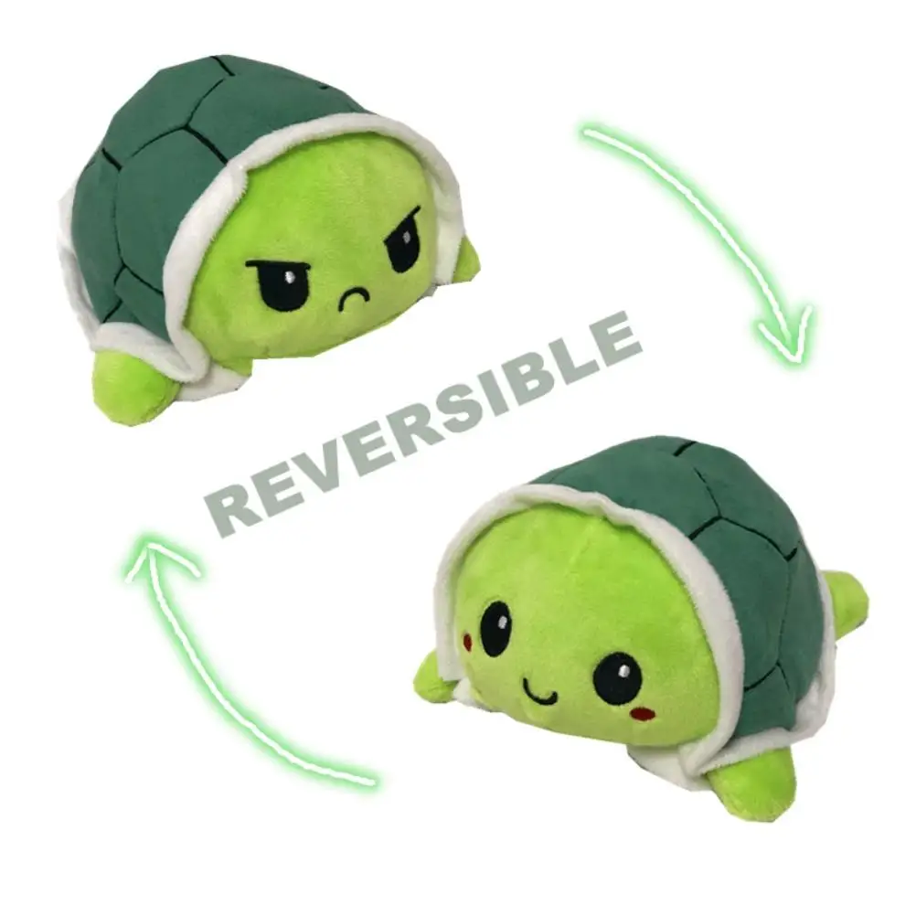 ZK20 tortuga Reversible juguete suave de doble cara plegable juguete de peluche muñecos de peluche juguete para bebés niñas niños