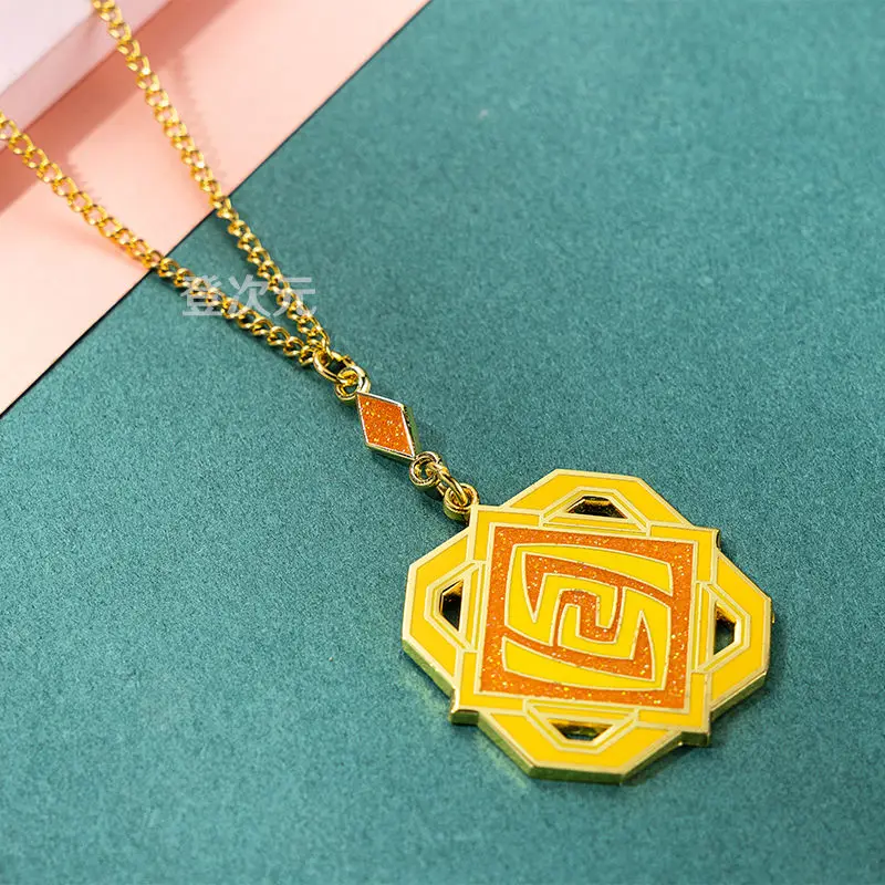 

Anime Game Genshin Impact Zhongli Morax Cosplay Rock Vision Eye of God Badge Pin Brooch Pendant Gift Present
