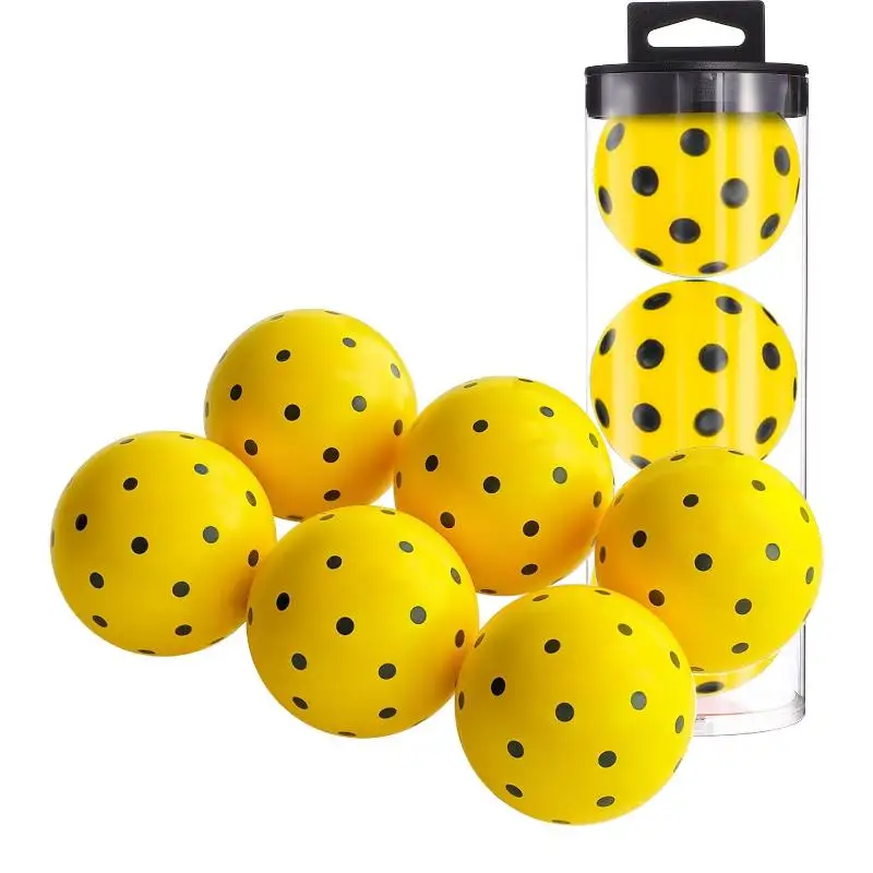 Silent Foam Pickleball Balls Indoor Noise Reducing Pickleball 74mm Silent Sponge Soft Balls Pickleball Practice Accessories