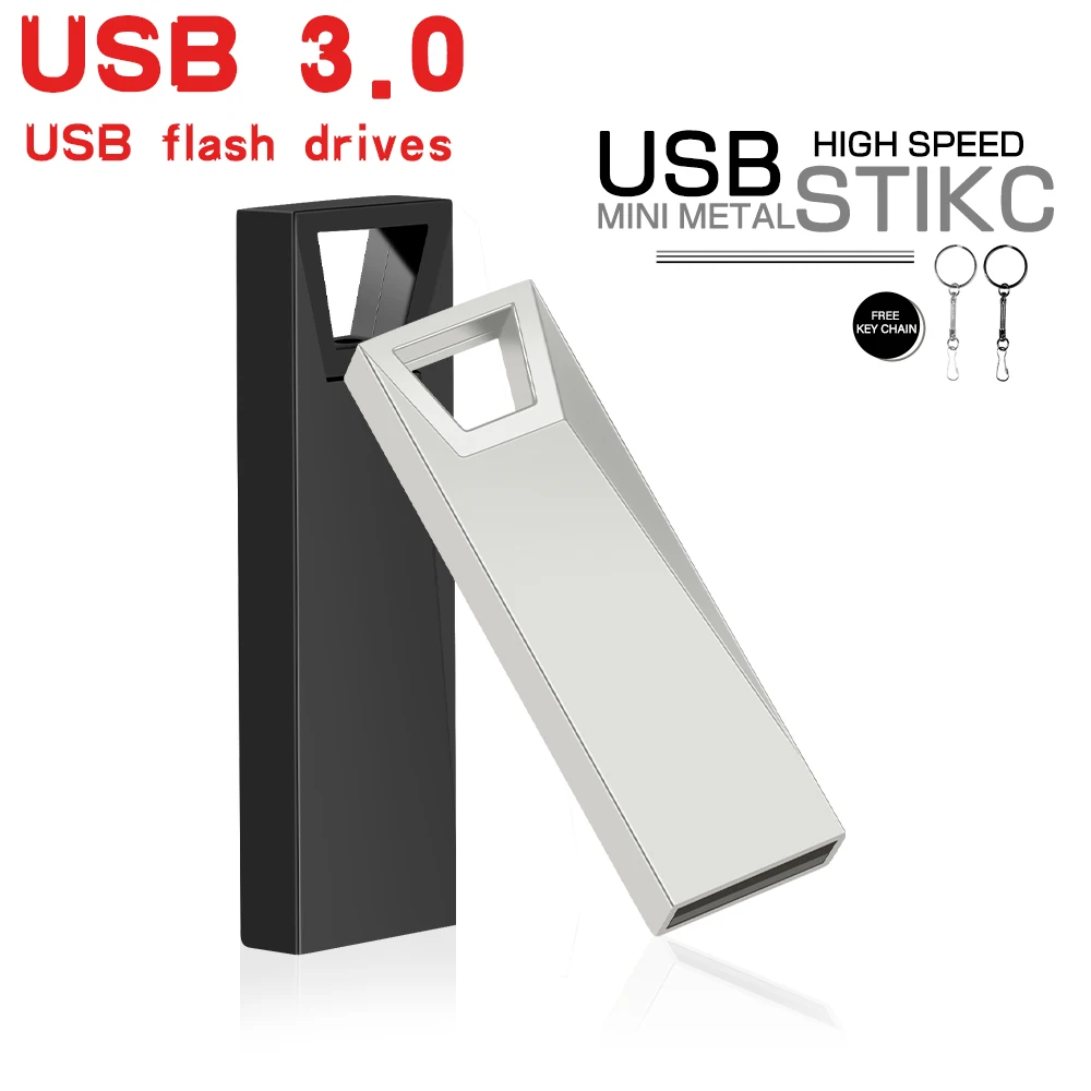 

Высокоскоростной металлический флэш-накопитель USB 3.0 256 ГБ 128 ГБ 64 ГБ с брелоком Pen drive 32 ГБ 16 ГБ мини-стильный USB-накопитель Креативный подарок