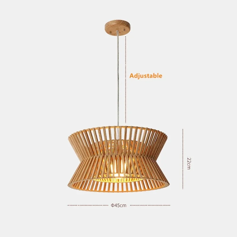 New Creative Solid Wood Chandelier for Living Room Dining Office North European Style Indoor Lighting Decoration