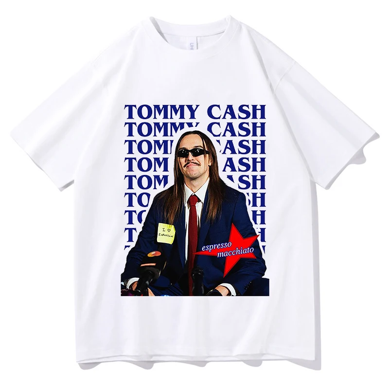 Nueva camiseta de Tommy Cash para Eurovisión 2025, camiseta de manga corta de tendencia oversize para hombre y mujer, camisetas unisex 100% de algodón, ropa de calle