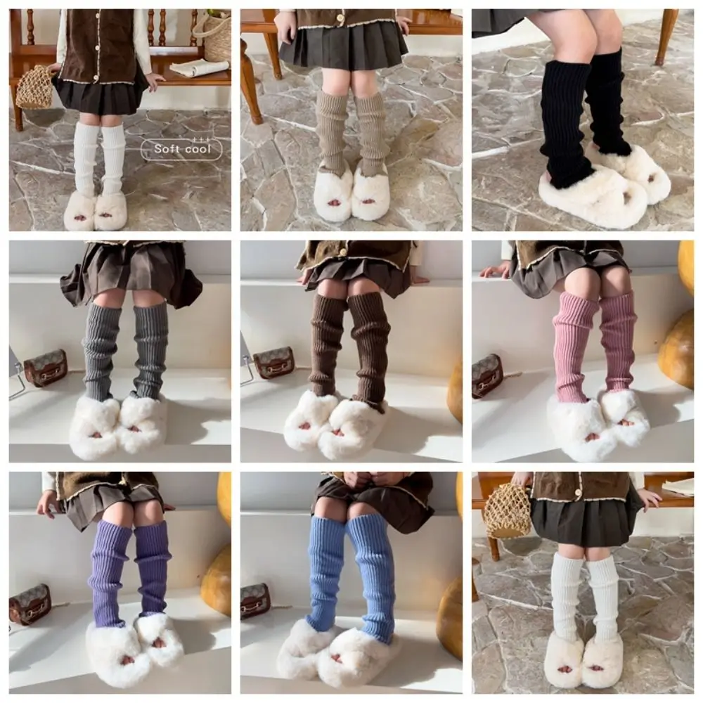 

Cute Japanese Style Children's Leg Warmers Harajuku JK Knitted Leg Cover Pile Socks Foot Cover Leg Socks Autumn/Winter