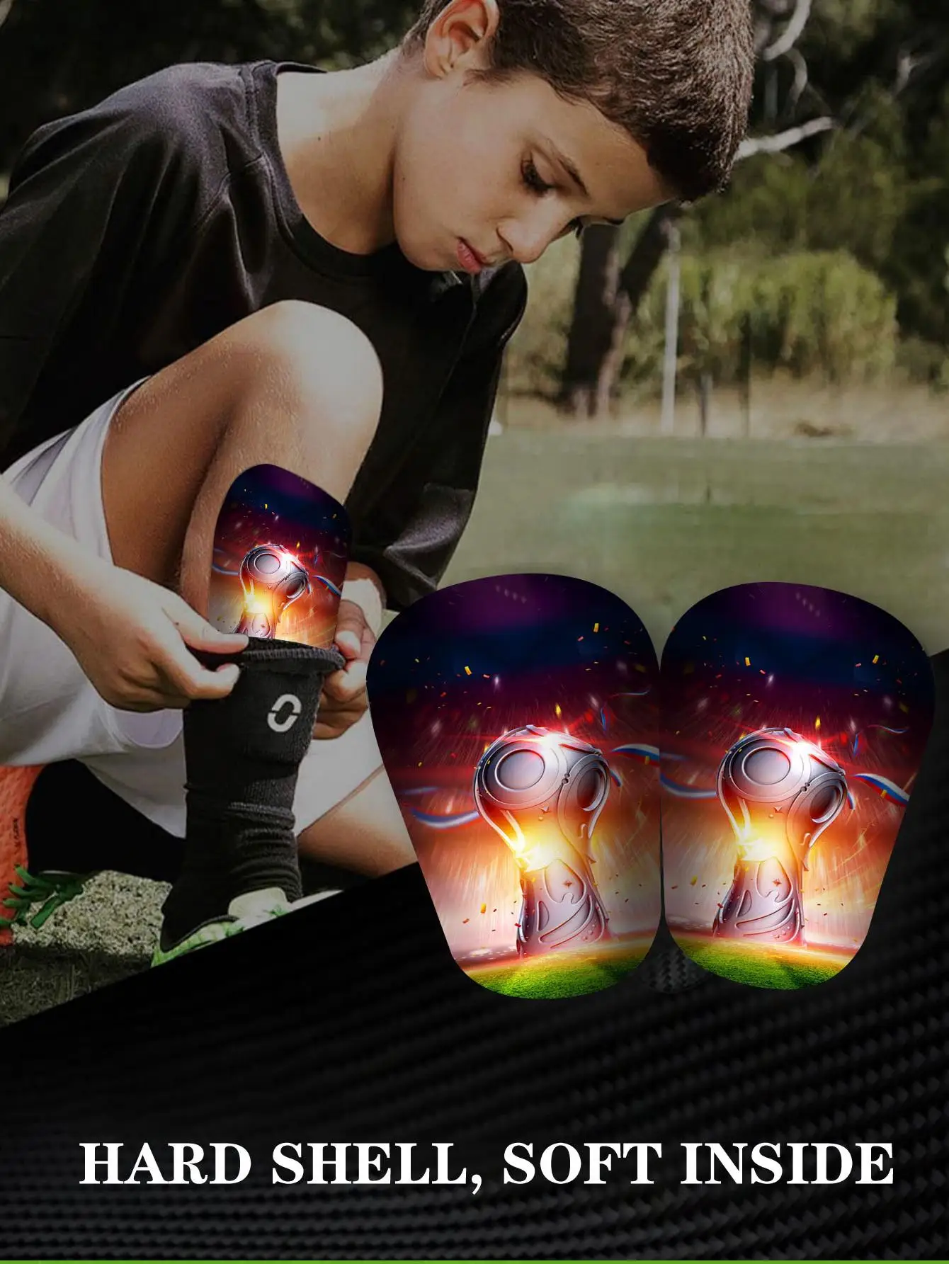 1 Pair Daily Training Custom Photo Shin Guards - Pe Lightweight Sturdy Boards + Eva Cushion, Skin-Friendly Comfort