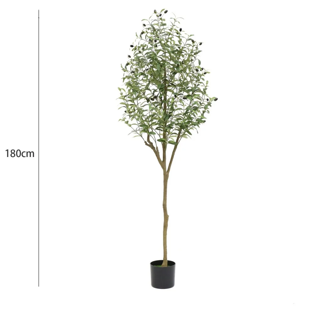 5.9 FT Artificial Olive Tree, Artificial Plants Large Olive Tree, Potted Olive Fake Tree For Living Room Office Decoration