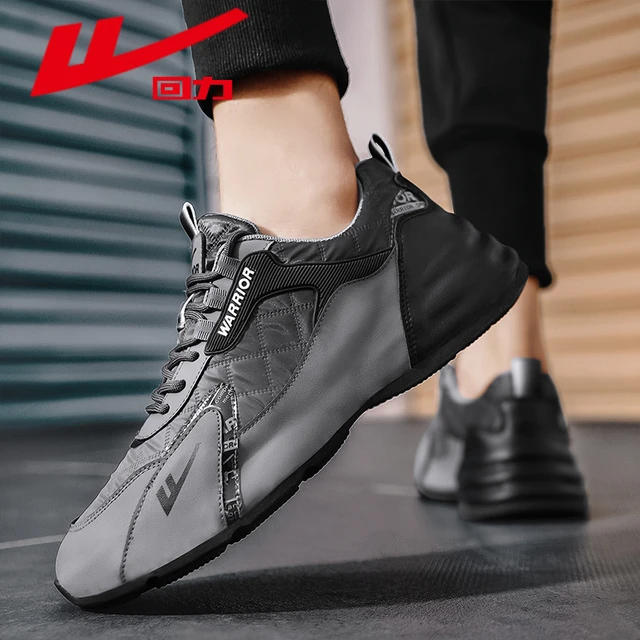 WARRIOR Casual Sports Shoes For Men Brand Leather Work Tennis Shoe Thick Soled Lightweight Breathable Chunky Sneakers Fashion AliExpress 322