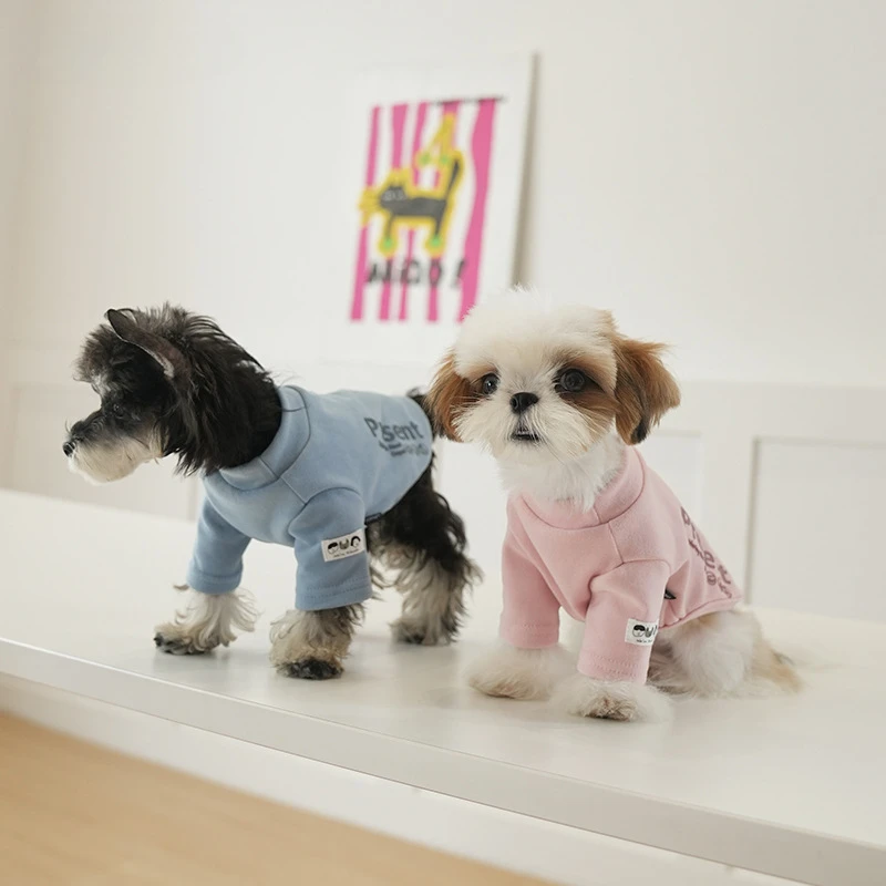 Autumn and Winter Pet High Collar Bottom Shirt Dog Leg Shirt Schnauzer Warm Inner Dog Clothes for Small Dogs Puppy Clothes