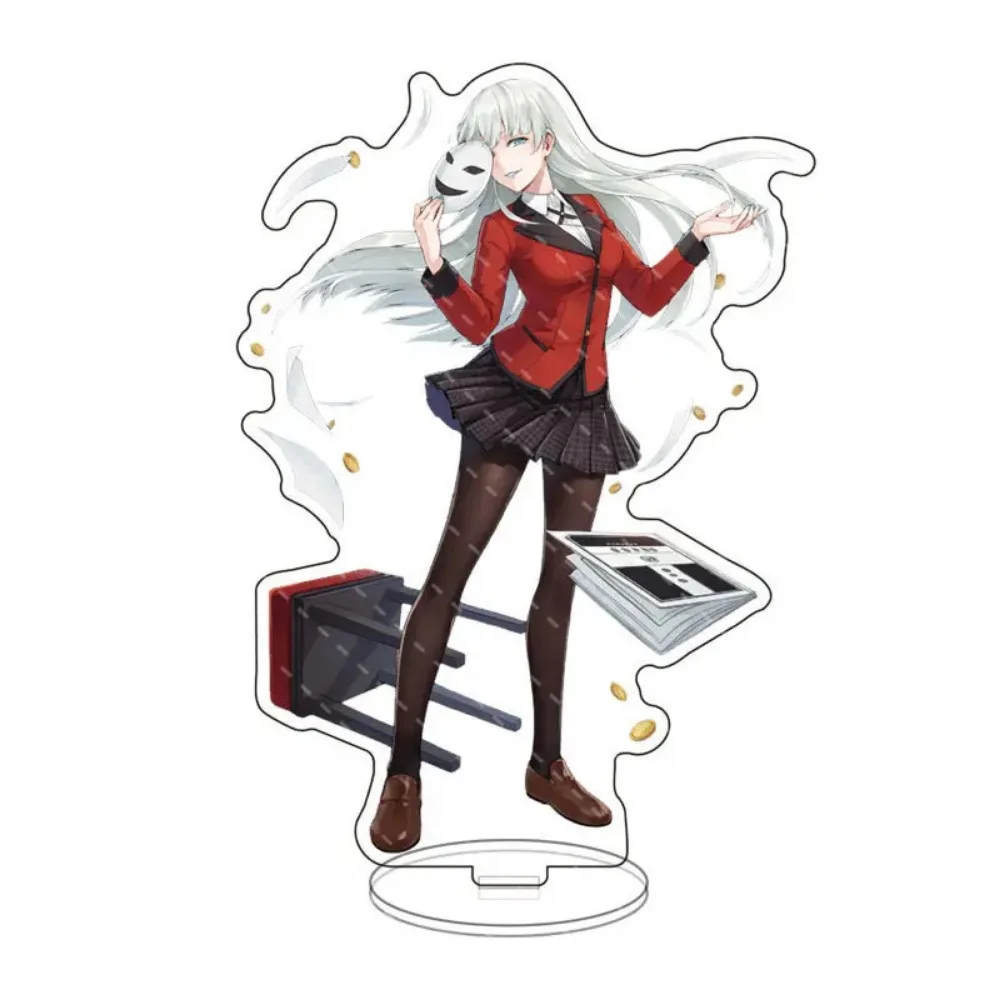 Anime Kakegurui Compulsive Gambler Stand Jabami Yumeko Figure Standing House Decoration Home Living Room Show Model Display Prop