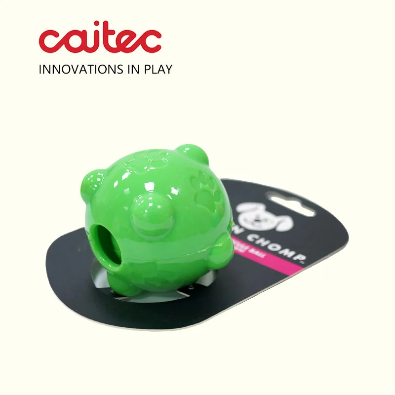 CAITEC-개 장난감 끽끽 소리가 나는 공 부드럽고 떠 있는 바이트 방지 더블 레이어 던지기와 추격에 적합