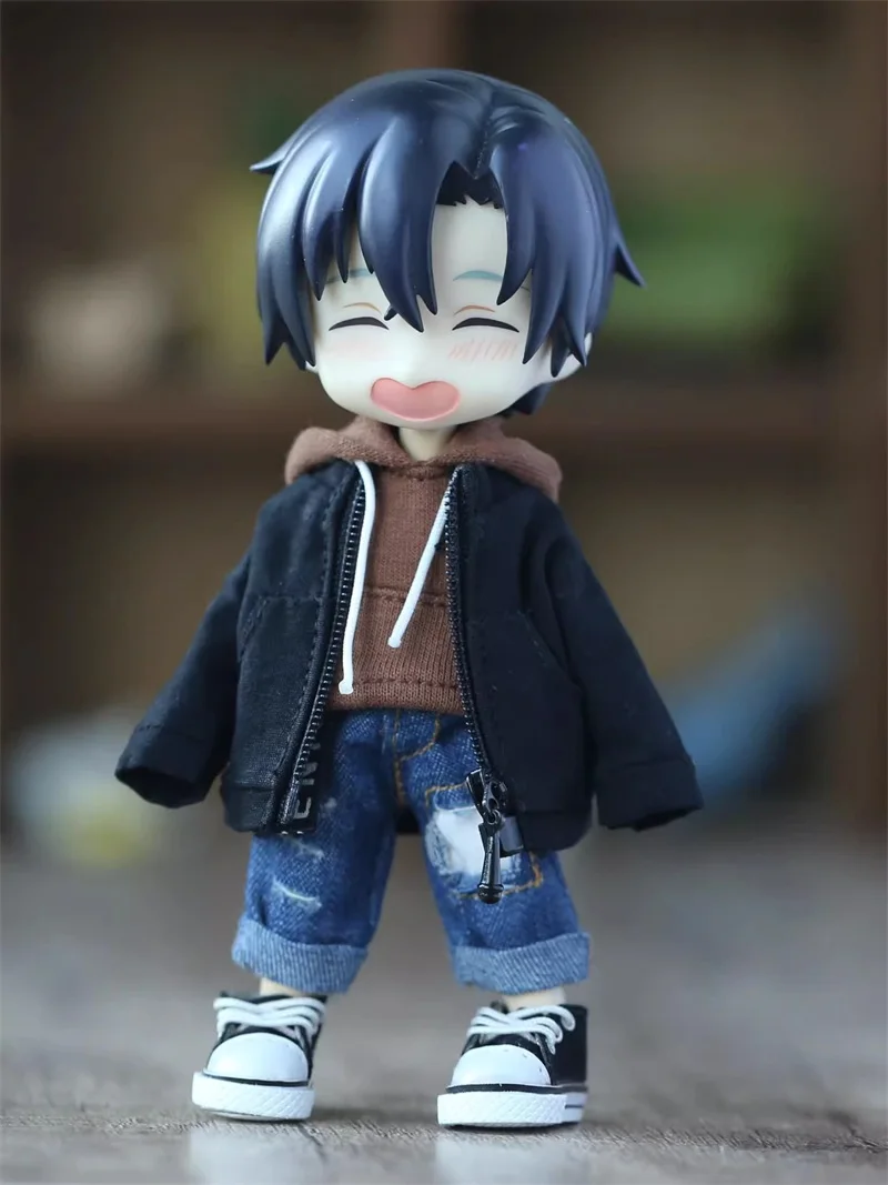 الحلزون 1/12 12 نقطة Ob11 ملابس دمى العصرية أكمام هوديي سترة غير رسمية نموذج Ashi 2.0 P8 P9 P10 الجسم في الأوراق المالية