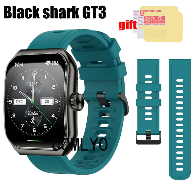 Band For Blackshark GT3 black shark gt 3 Strap Women Men Smart Watch Silicone Soft Wristband Bracelet Screen protector film