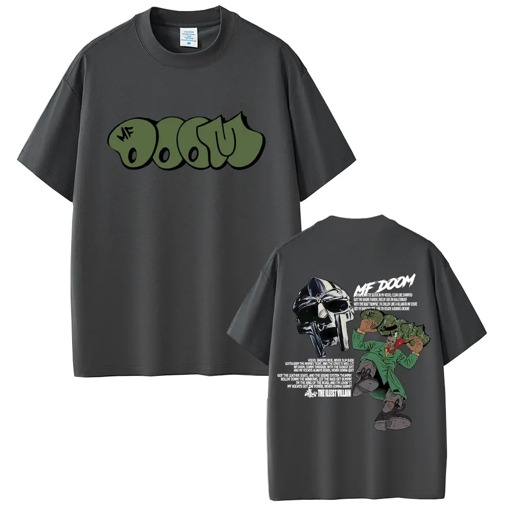 Rapper Mf Doom Album Madvillainy Graphic T-shirt Men Hip Hop Fashion Vintage T-shirts Male Casual Cotton Oversized T Shirt
