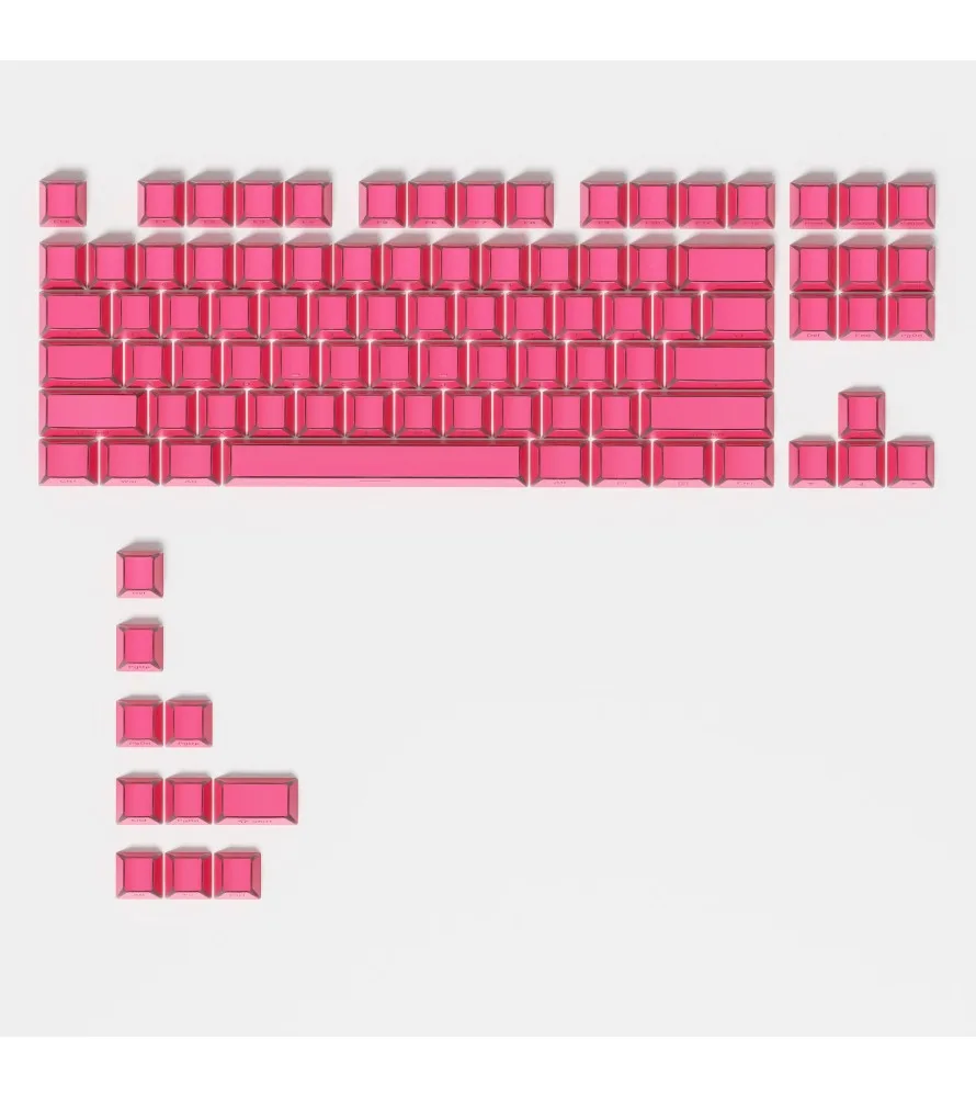 97 keys original factory height applicable wooting keyboard jam red folded shadow transparent keycap PBT material micro-ground