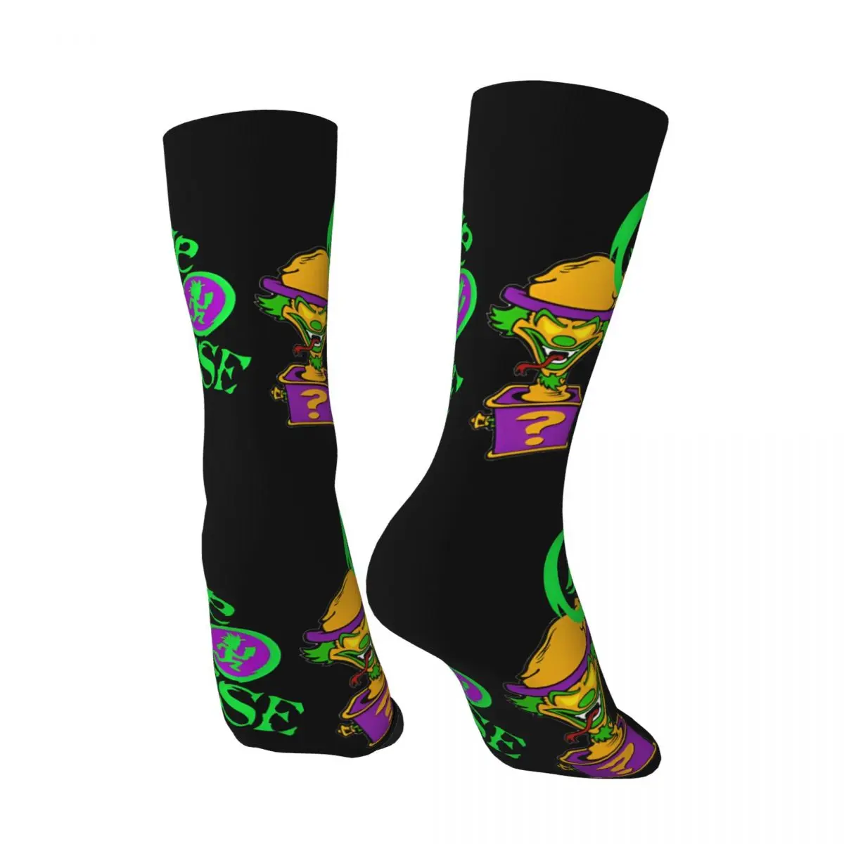 Colorful Men's Socks Vintage Harajuku Insane Clown Posse Street Style Novelty Pattern Crew Sock