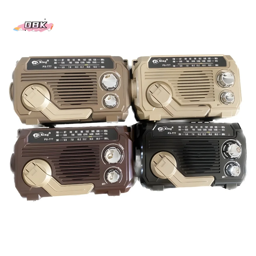 

Портативное FM-радио с ручной зарядкой, высокой чувствительностью, беспроводное цифровое аварийное радио, солнечная зарядка, фонарик