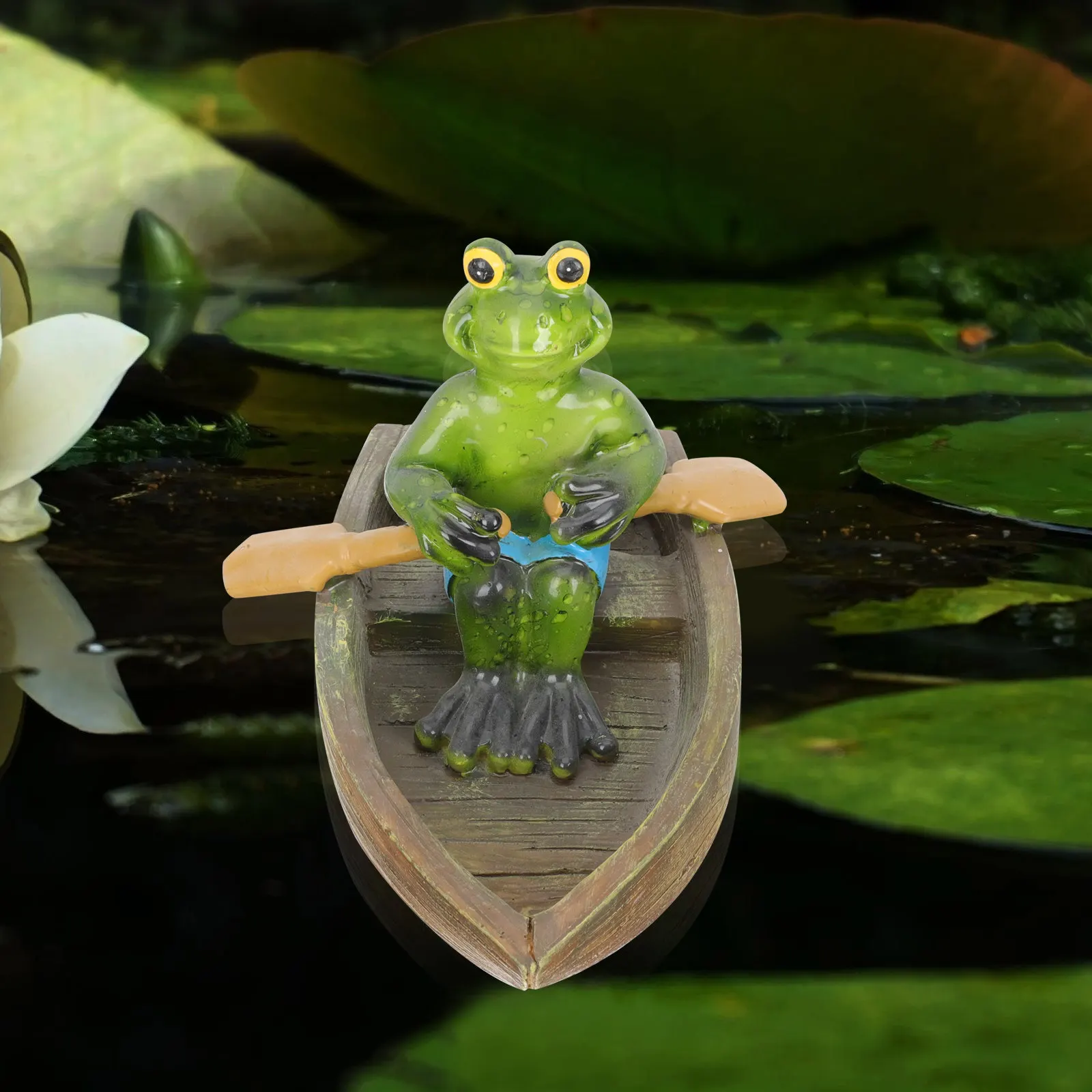 Lovely Resin Frogs Ornament Bright Colorful Design Adds Vitality to Pond Pool Garden Water Landscape Decor Resin Animal