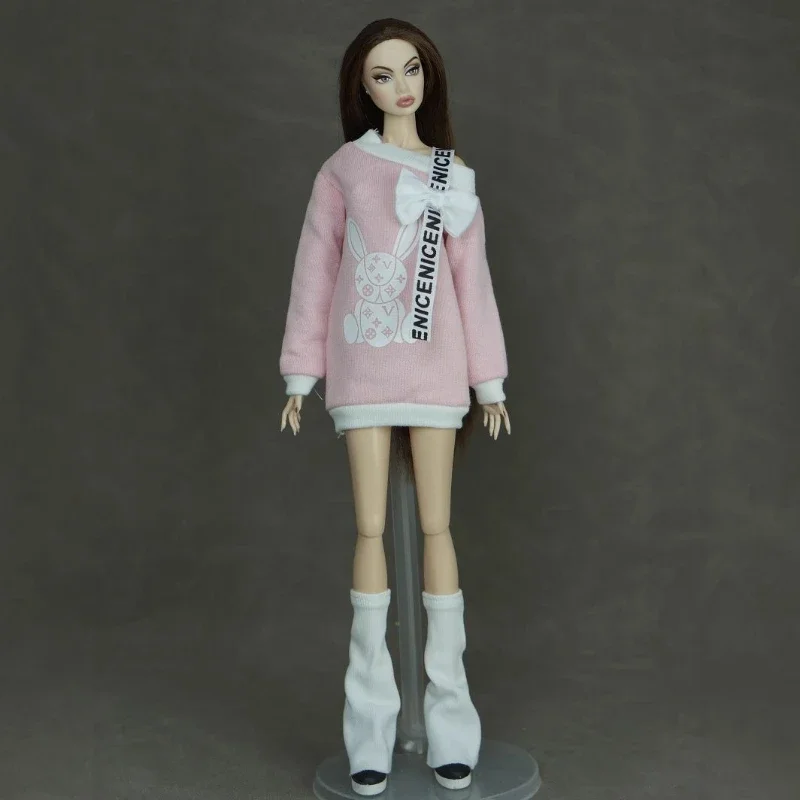 Costume de vêtements de poupée adapté à 30cm, ensemble jupe de poupée Bjd fine, ensemble à capuche, jouets pour filles, maison de jeu, accessoires de poupée, sans poupée, 1/6